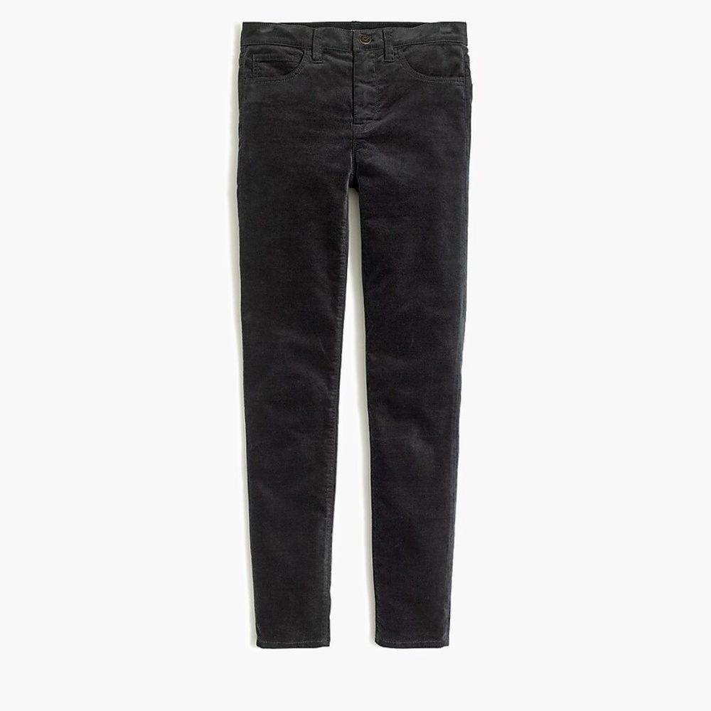 J.Crew Factory midrise skinny jean in black velvet size 27 new with tags
